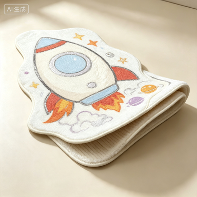 Cute Cartoon Shaped Floor Mat, Soft Fluffy Non-Slip Mat, Creative Animal Rug for Bedroom, Bathroom, Doorway & Kids Room Decor