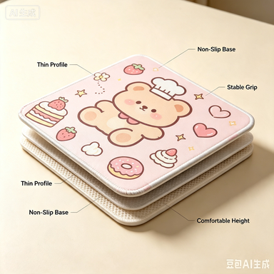 Cute Cartoon Seat Cushion | Portable Soft Pad for Chair, Car, School & Daily Use