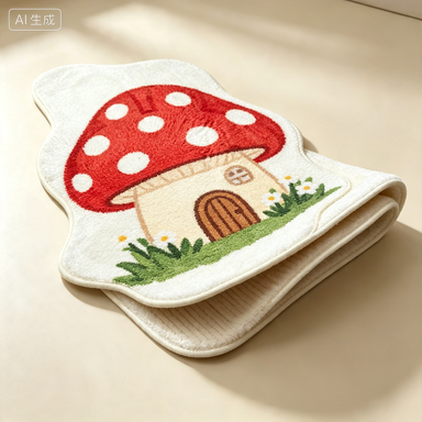 Cute Cartoon Shaped Floor Mat, Soft Fluffy Non-Slip Mat, Creative Animal Rug for Bedroom, Bathroom, Doorway & Kids Room Decor