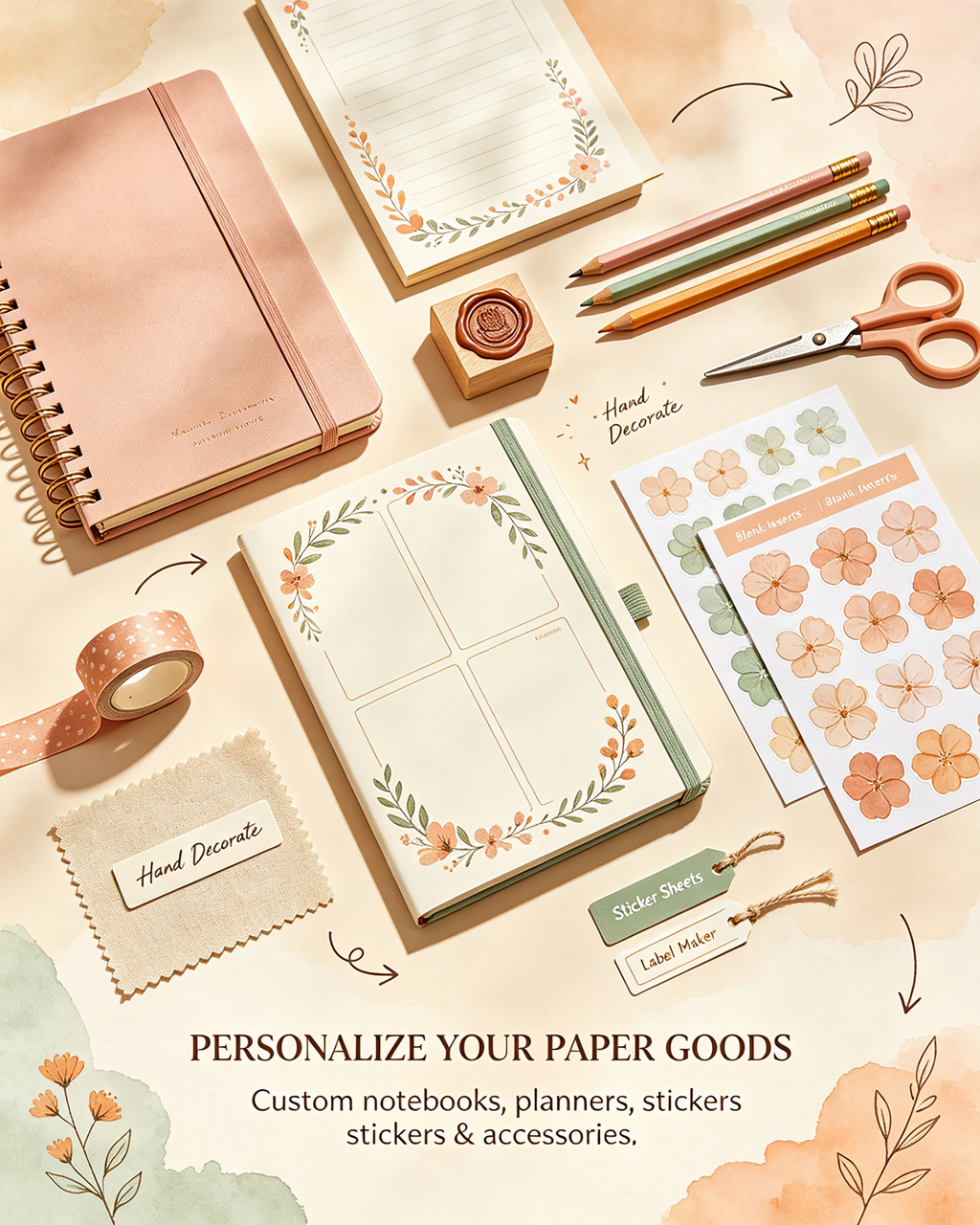 Aesthetic DIY Stationery Bundle | All-In-One Bullet Journal &amp; Planner Craft Kit for Back to School