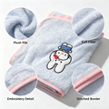 Cartoon Soft Towel – Light Blue Cute Embroidered Absorbent Towel