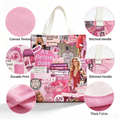 Pink Collage Canvas Tote Bag – Vintage Magazine Y2K Style Daily Shoulder Bag