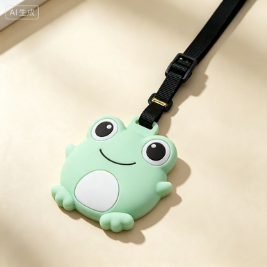Cute Cartoon Silicone ID Card Holder with Lanyard, Portable Adjustable Neck Strap Card Wallet for Students, Office, School & Travel