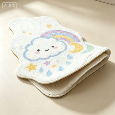 Cute Cartoon Shaped Floor Mat, Soft Fluffy Non-Slip Mat, Creative Animal Rug for Bedroom, Bathroom, Doorway & Kids Room Decor